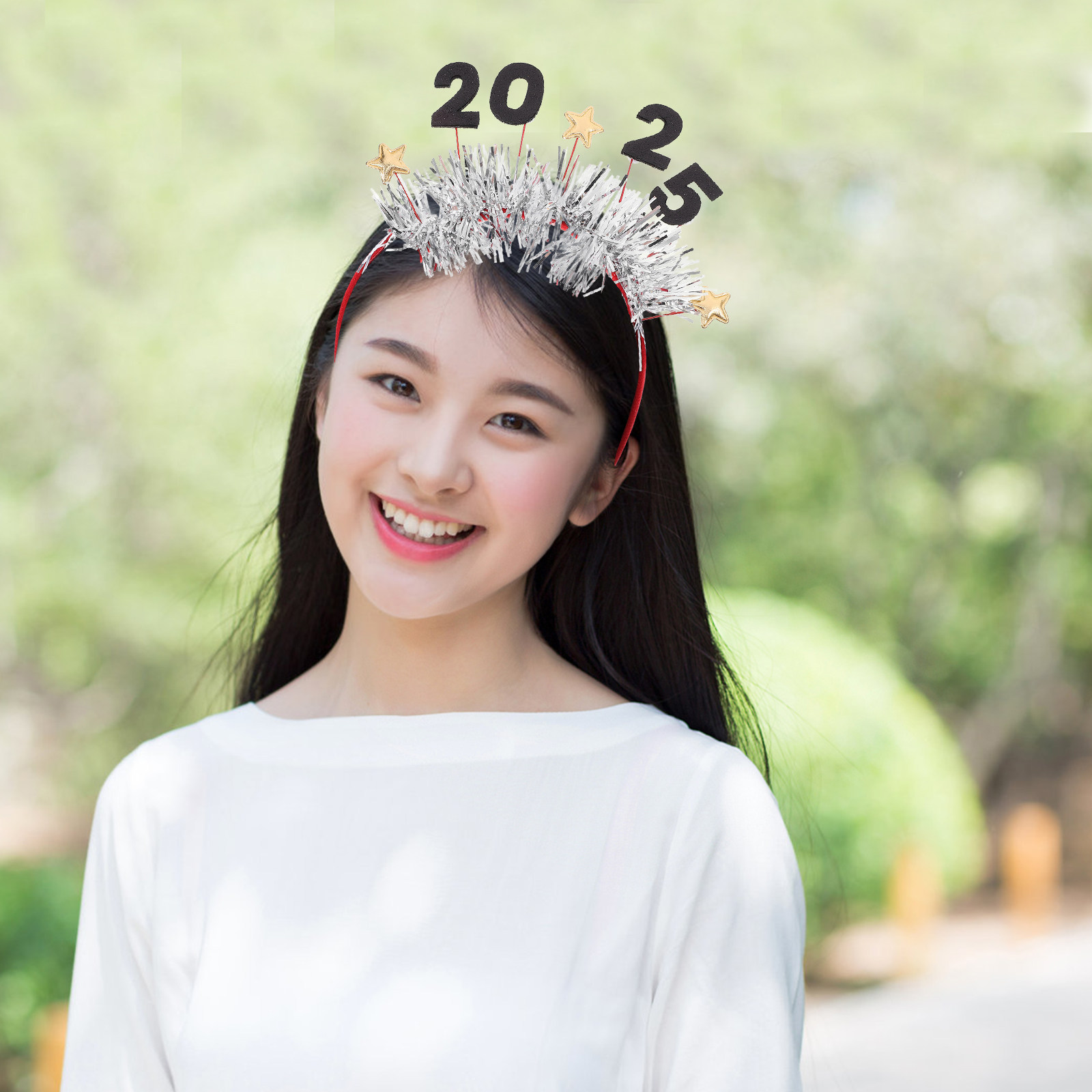 Photo Booth Prop - Cerchietto per Capodanno 2025 a Tema