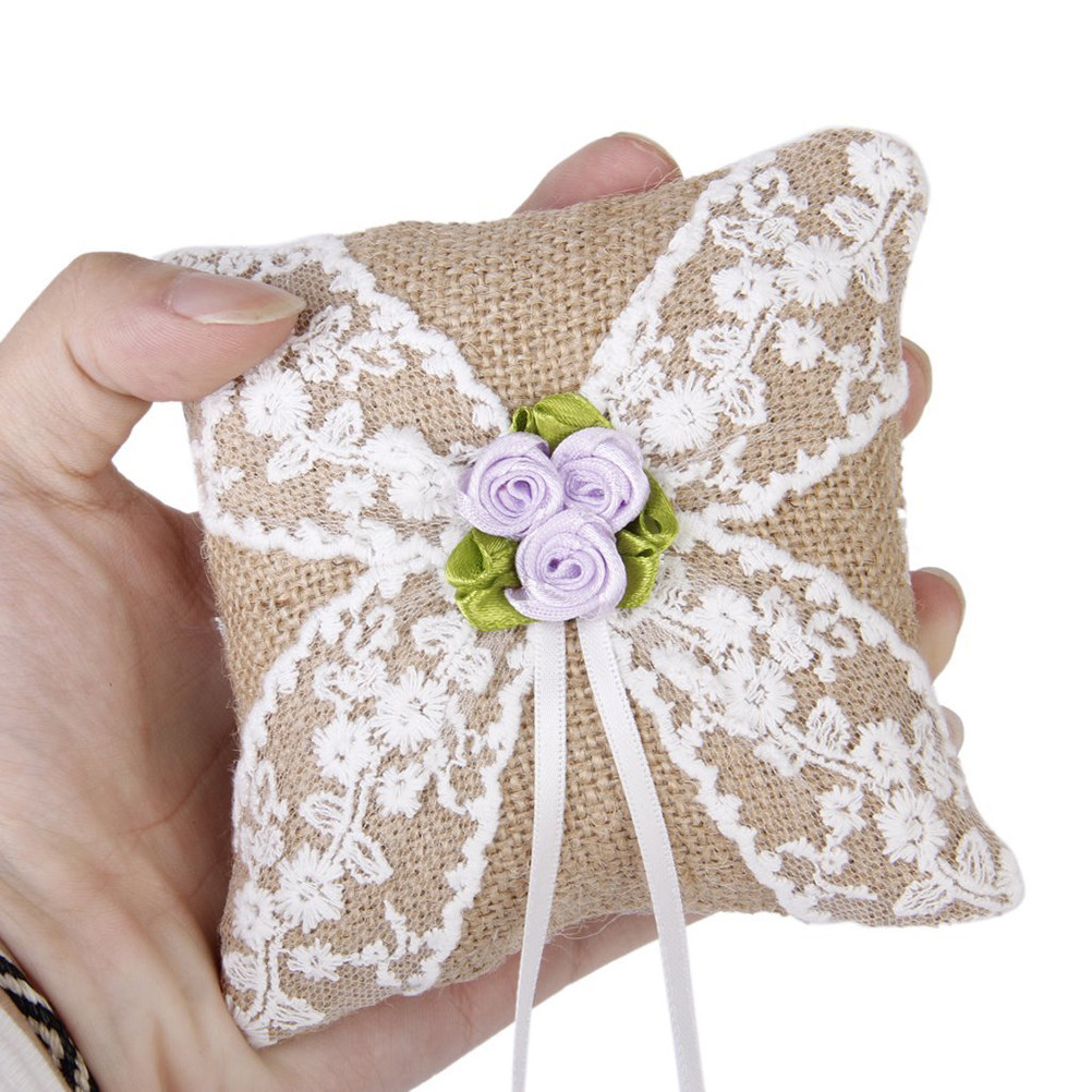 Ring Bearer Pillow - Cuscino per anelli nuziali in tela