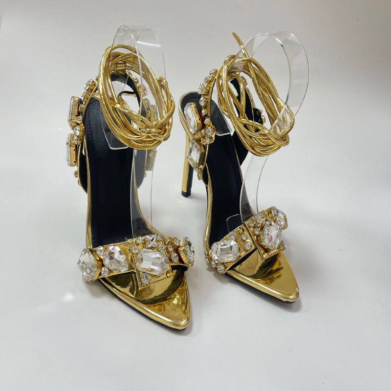 Wedding Super - Sandali Dorati Sexy ed Eleganti da
