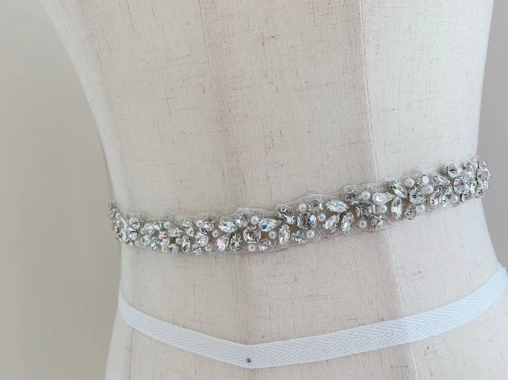 1 iarda/5 metri di cristallo a - Bridal Sash Ribbon recensione e prezzo