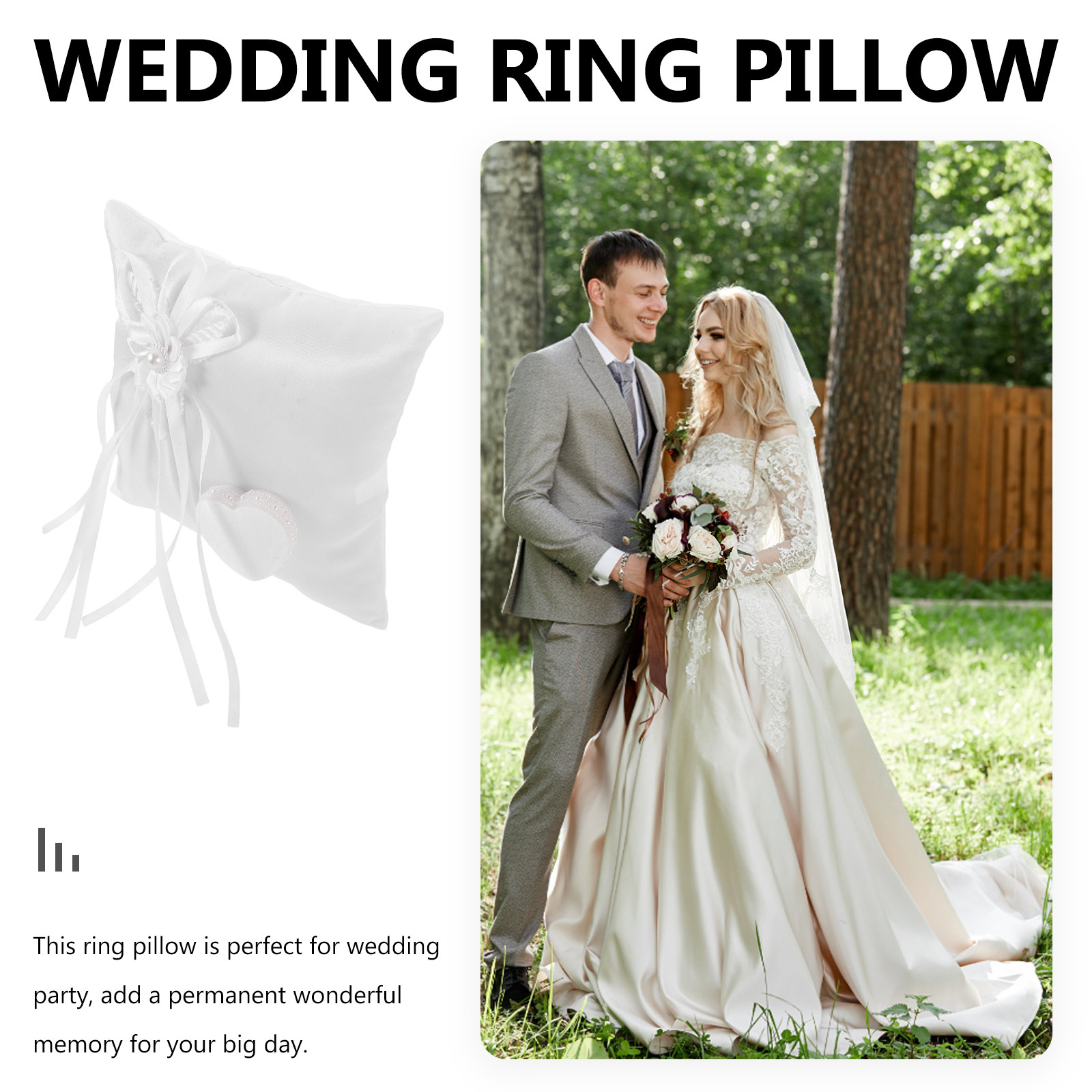 Cuscino decorativo a tema flor - Ring Bearer Pillow recensione e prezzo