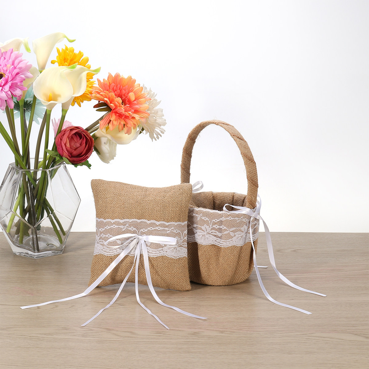 Set di 6 cuscini da 6'' in jut - Ring Bearer Pillow recensione e prezzo
